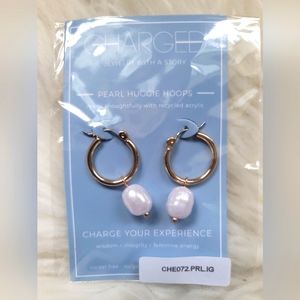 Pearl Huggie Earrings by Charged